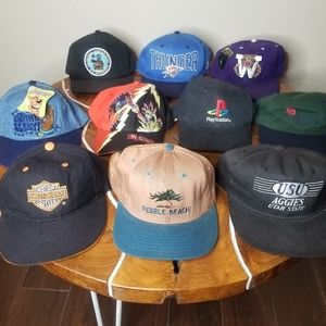 Vintage & New lot of 10 hats Harley USU aggies etc